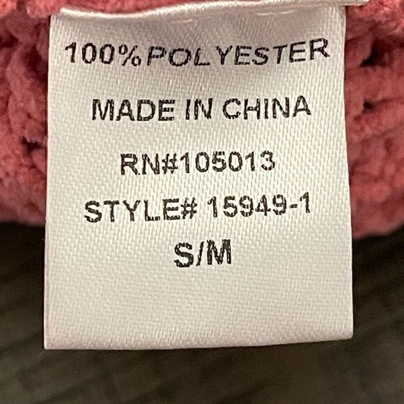 ANDREE by Unit S/M Mauve Chunky Knit V Neck Sweater - Picture 9 of 9